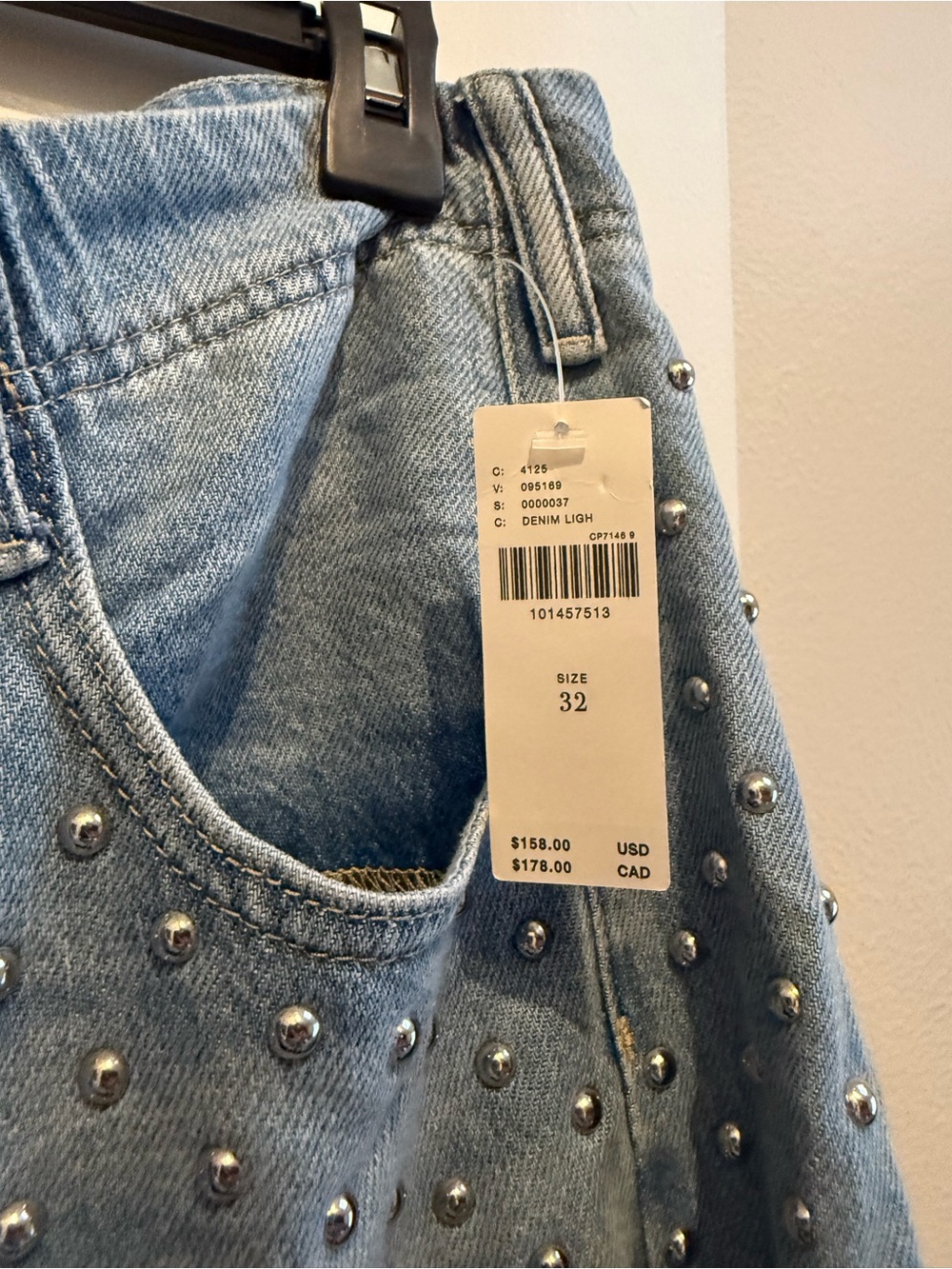 Pilcro / Anthropologie Studded Jean Shorts - Picture 3 of 4